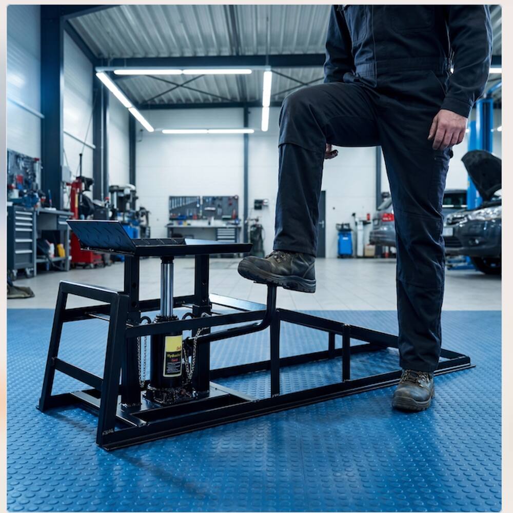 Alt View 4. Ropilly - Loheer 5 Ton Hydraulic Car Ramps with Pedal, Heavy Duty Truck Service Ramps 10000 lbs, Adjustable Auto Lift Ramps 2 Pack.