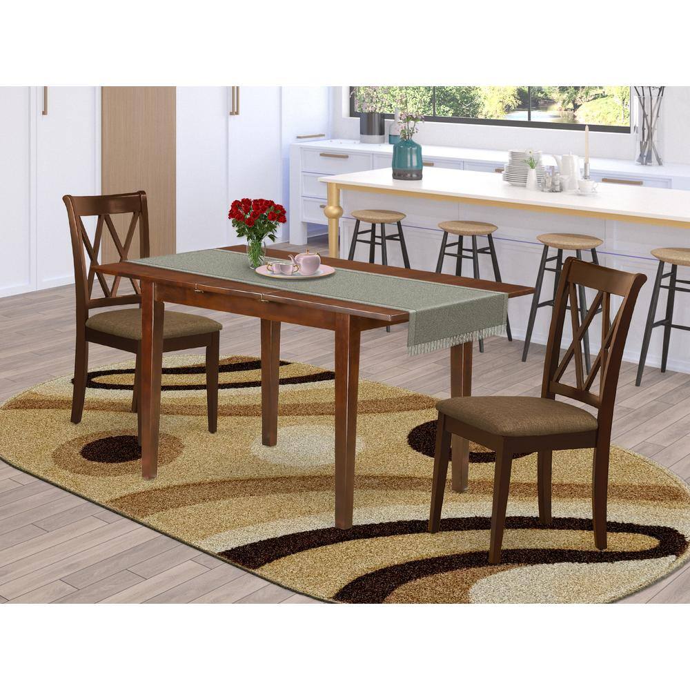 Left. East West Furniture - Dining Room Set Mahogany - Brown.