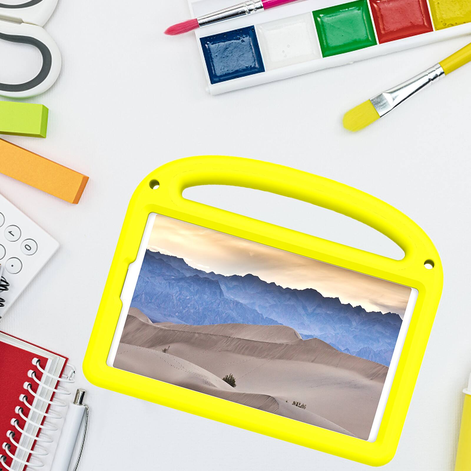 Alt View 4. Dteck - Kids Shock-absorbent TPU Tablet Case for Samsung Galaxy Tab A11 2025/A9 2023 8.7" (SM-X133/X110) with Shoulder Strap - Yellow.