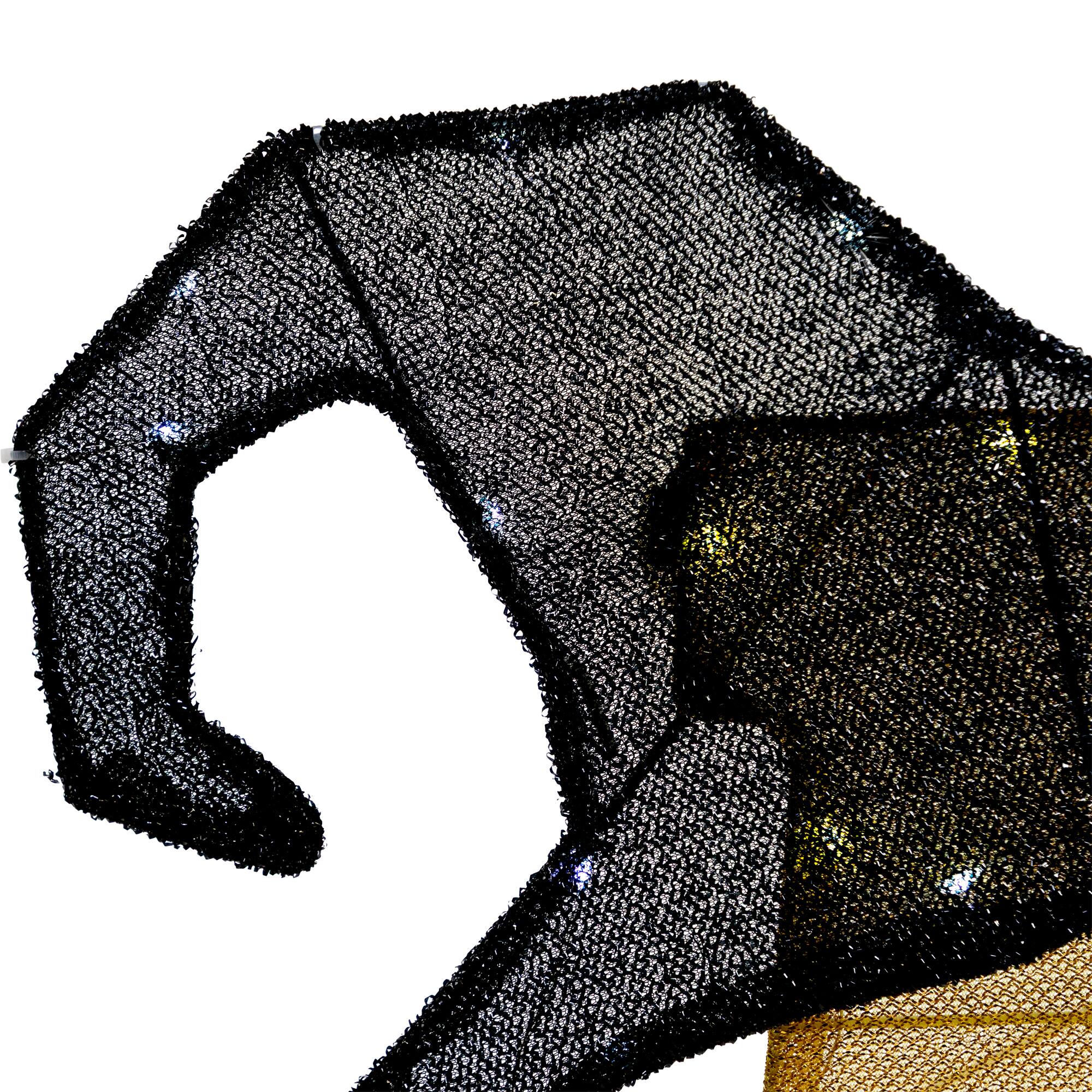 Alt View 5. Northlight - LED Lighted Tinsel BOO Outdoor Halloween Sign Decoration - 50" - Clear Lights - Green.