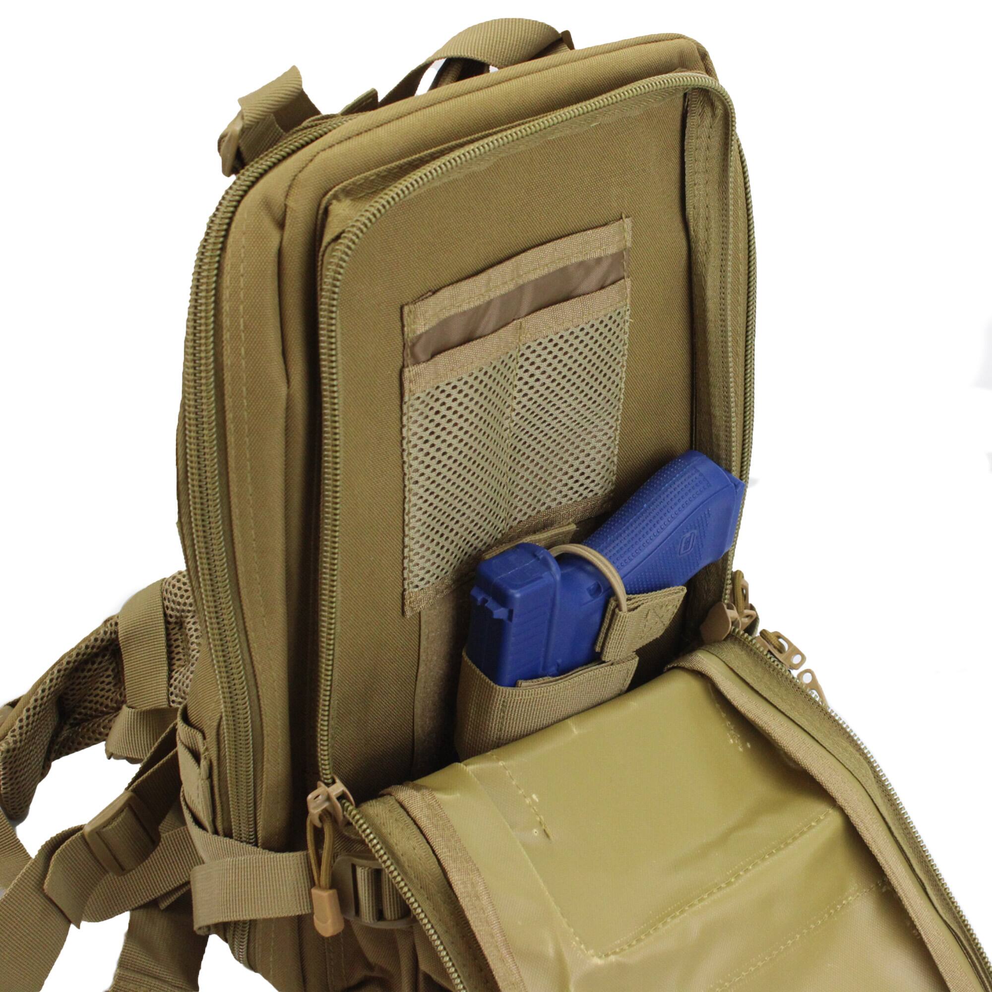 Alt View 2. Rattlesnake Tactical - Rattlesnake Tactical Medium Backpack with Pistol Rentention System, Green - Green.