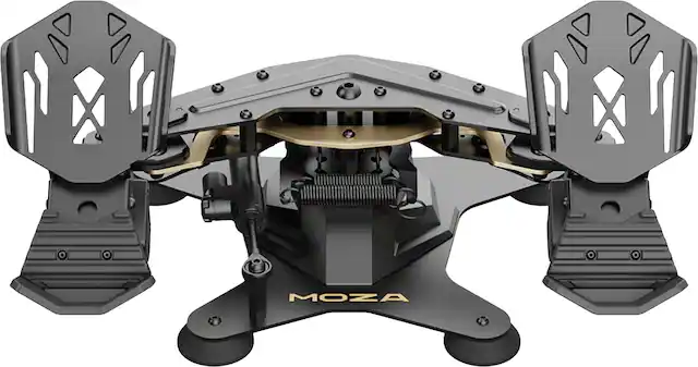 Front. Moza Racing - MRP Flight Sim Rudder Pedals for Windows.