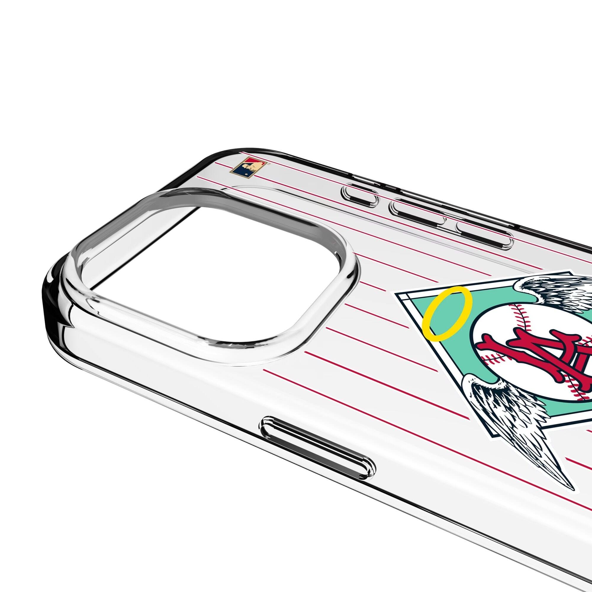 Alt View 2. Keyscaper - Los Angeles Angels Cooperstown iPhone Clear Case - 15 - Multicolor.