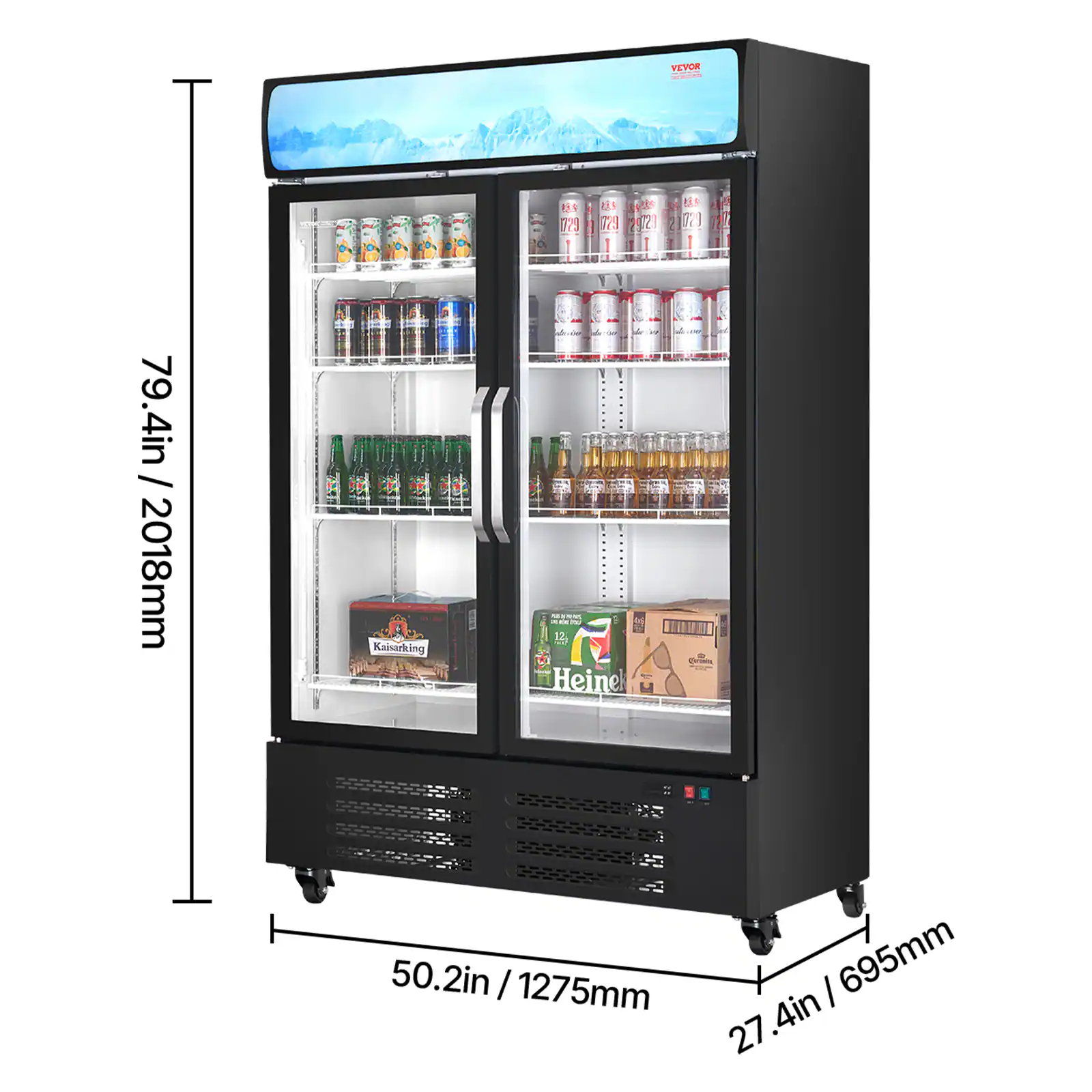 VEYOR, 79.4in / 2018mm, Kaharking, 50.2in / 1275mm, 27.4in / 695mm, Heine