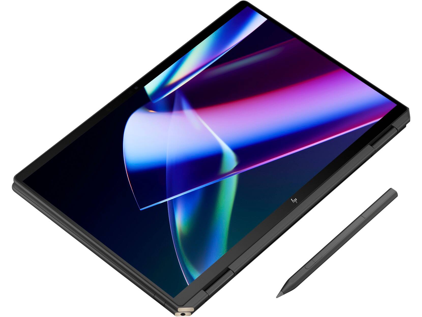 Alt View 2. HP - HP Spectre x360 2-in-1 Laptop 14.0 2.8K Display (Intel Ultra 7-155H, 32GB LPDDR5X, 1TB PCIe SSD, Win 11 Pro) - Nightfall Black.