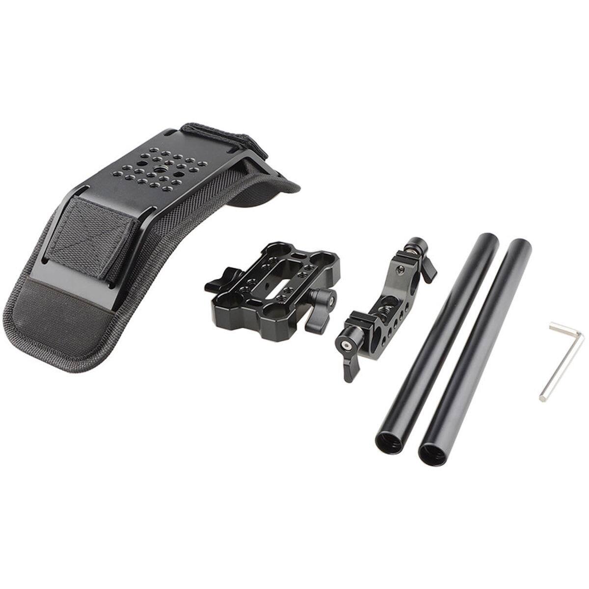 Alt View 2. CAMVATE - CAMVATE Shoulder Mount Kit for 15mm Rail Support Rig, Riser Railblock.