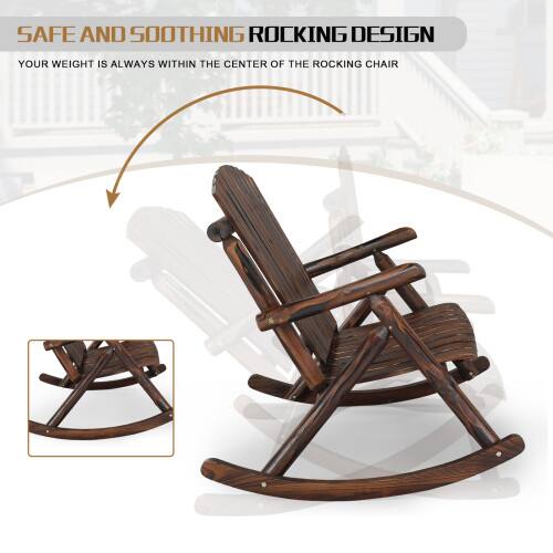 SAFE AND SOOTHING ROCKING DESIGN  
YOUR WEIGHT IS ALWAYS WITHIN THE CENTER OF THE ROCKING CHAIR