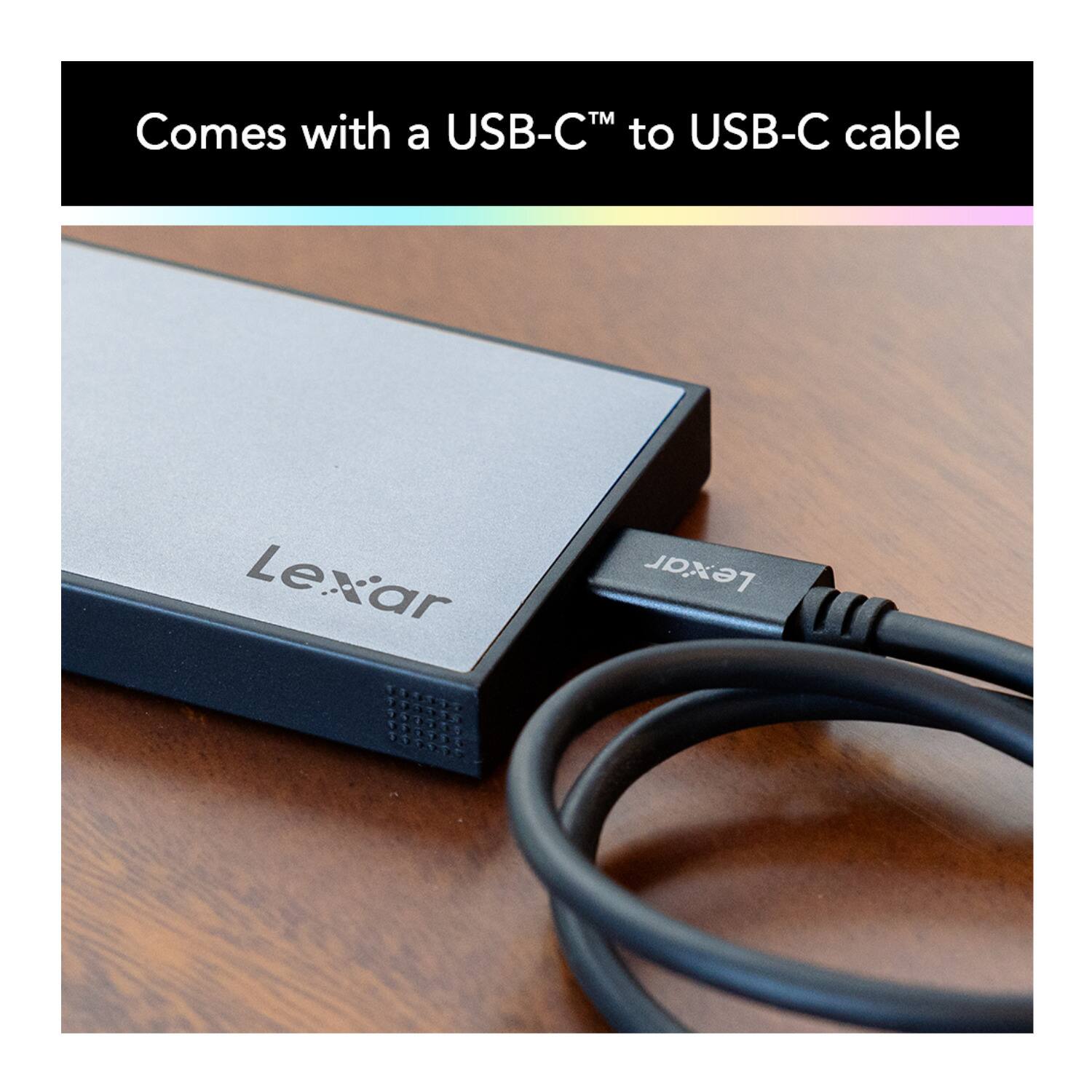 Comes with a USB-C™ to USB-C cable

Lexar