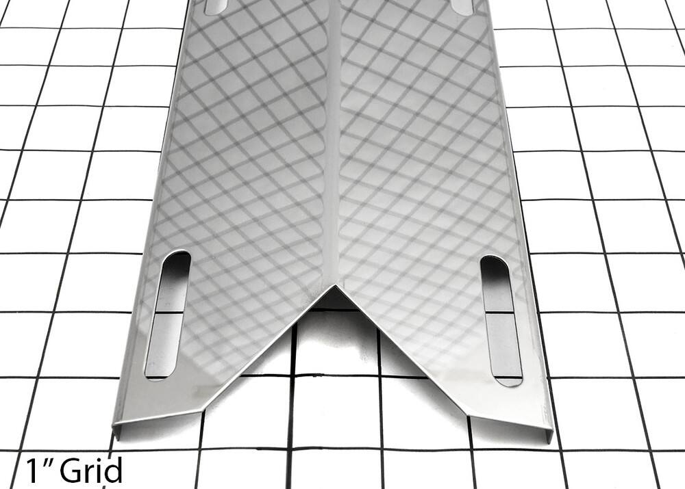 Alt View 2. Music City Metals - Music City Metals - MCM949304113 heat plate, 304 ss, 17.3125 x 4.9375, Ch.