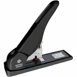 Business Source - High-Capacity Stapler - Holds Upto 100 Staple - Black - Metal