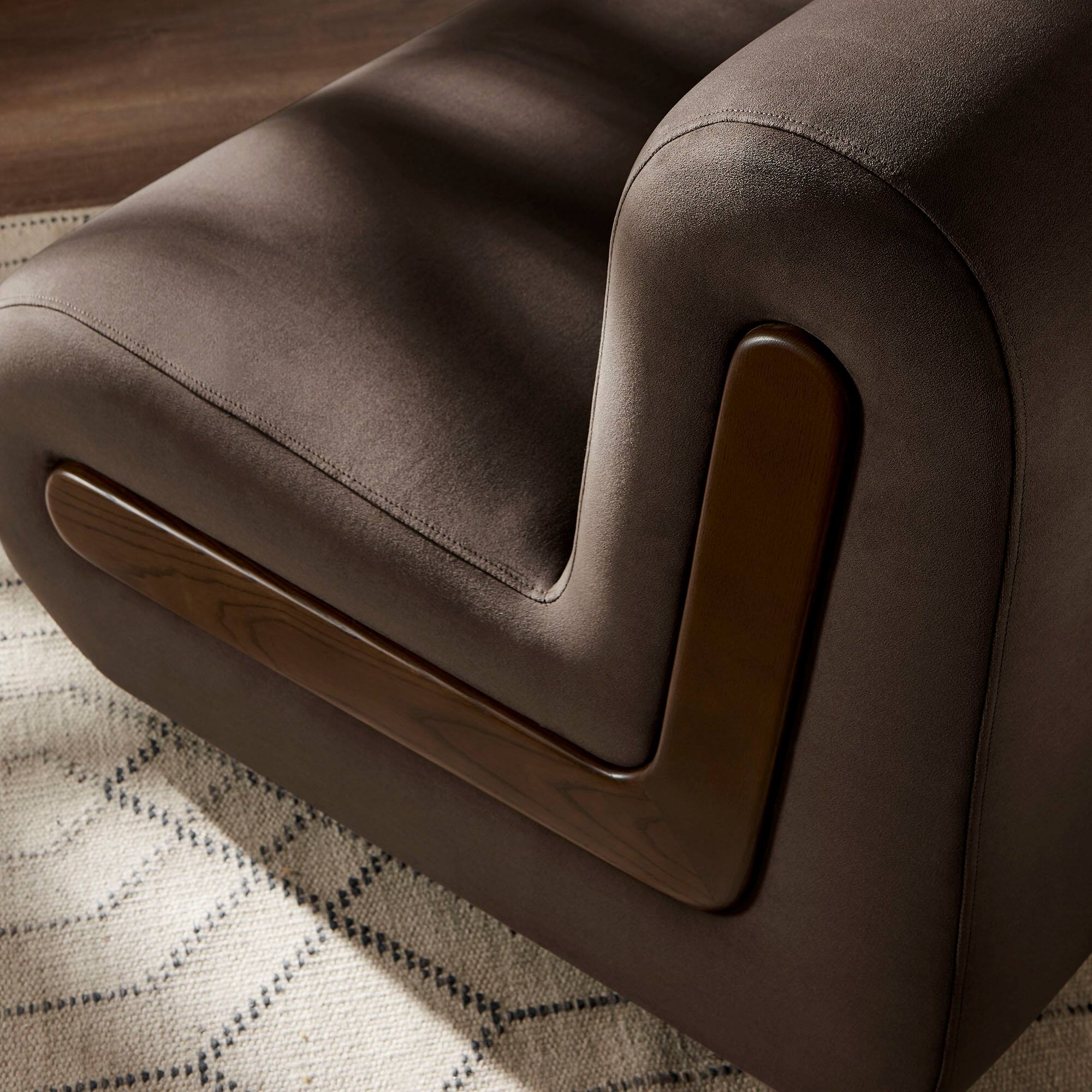 Alt View 1. Modway - Denby Performance Velvet Accent Chair by Modway - Chocolate Brown.