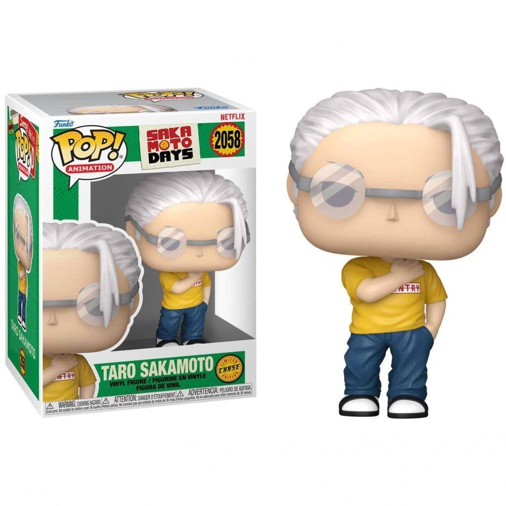 Sure, here is the corrected and grouped text from the image:

---

**Front of the Box:**

- Funko POP! ANIMATION
- SAKA MOTO DAYS
- 2058
- Taro Sakamoto
- VINYL FIGURE
- FIGURINE EN VINYLE
- FIGURA DE VINIL
- FIGURA DE VINIL
- WARNING: CHOKING HAZARD - Small parts. Not for children under 3 years.
- ATTENTION: DANGER - Petite pièce. Ne convient pas aux enfants de moins de 3 ans.
- ADVERTENCIA: PELOJO DE ASFIXIA - PELIGRO DE ASFIXIA

**Side of the Box:**

- Taro Sakamoto
- VINYL FIGURE
- FIGURINE EN VINYLE
- FIGURA DE VINIL
- FIGURA DE VINIL
- WARNING: CHOKING HAZARD - Small parts. Not for children under 3 years.
- ATTENTION: DANGER - Petite pièce. Ne convient pas aux enfants de moins de 3 ans.
- ADVERTENCIA: PELOJO DE ASFIXIA - PELIGRO DE ASFIXIA

**Back of