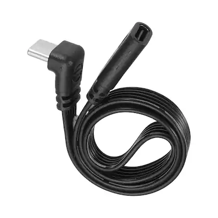 Front. Unique Bargains - Flat USB C Cable, 90 Degree Male to Female Adapter, 480Mbps, Silicone, for Phone/Tablet/Laptop - Black.
