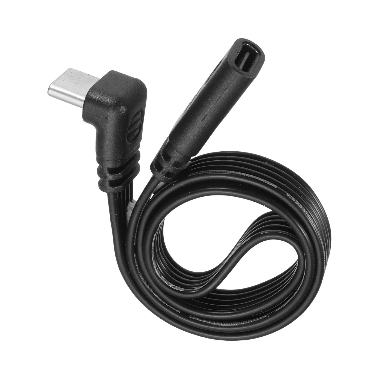 Front. Unique Bargains - Flat USB C Cable, 90 Degree Male to Female Adapter, 480Mbps, Silicone, for Phone/Tablet/Laptop - Black.