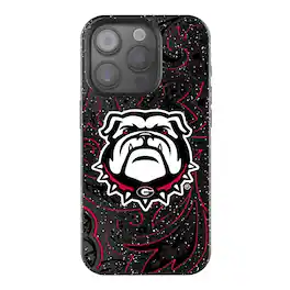 Keyscaper - NCAA - Georgia Bulldogs Paisley Bling iPhone Case - 15 - Black