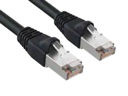 Cable Leader - Cat 6 Ethernet Cable, Shielded STP Patch Cord, RJ45 24 AWG, for Router, Switch, Patch Panel & Server Rack - Black