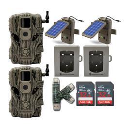 Stealth Cam - Fusion X 26MP Trail Camera 2 Pack with Solar Power Panel Bundle
