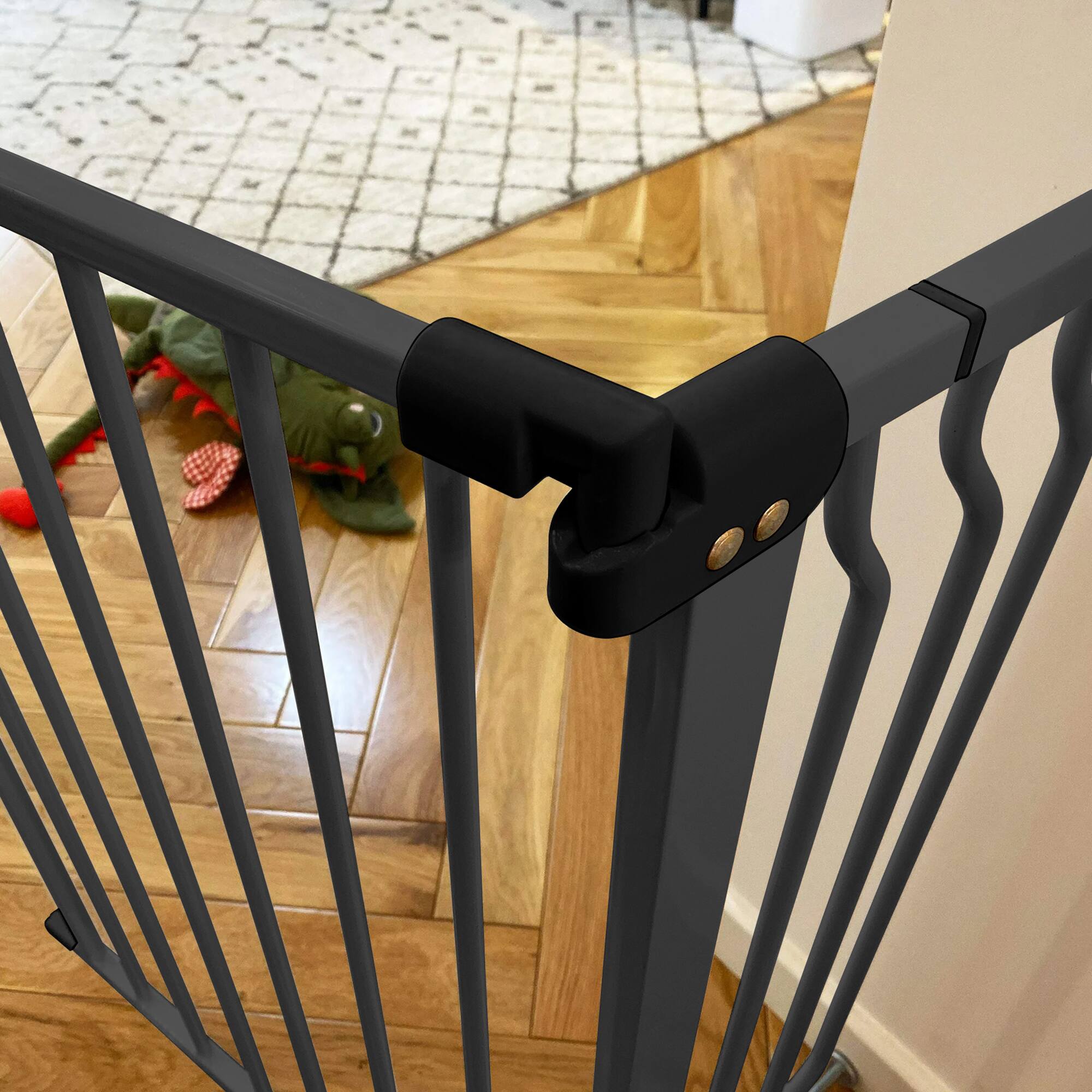 Alt View 3. BalanceFrom Fitness - BalanceFrom Walk Thru Safety Gate, Fits 29.1-43.3" Openings, 36” Tall, Graphite.