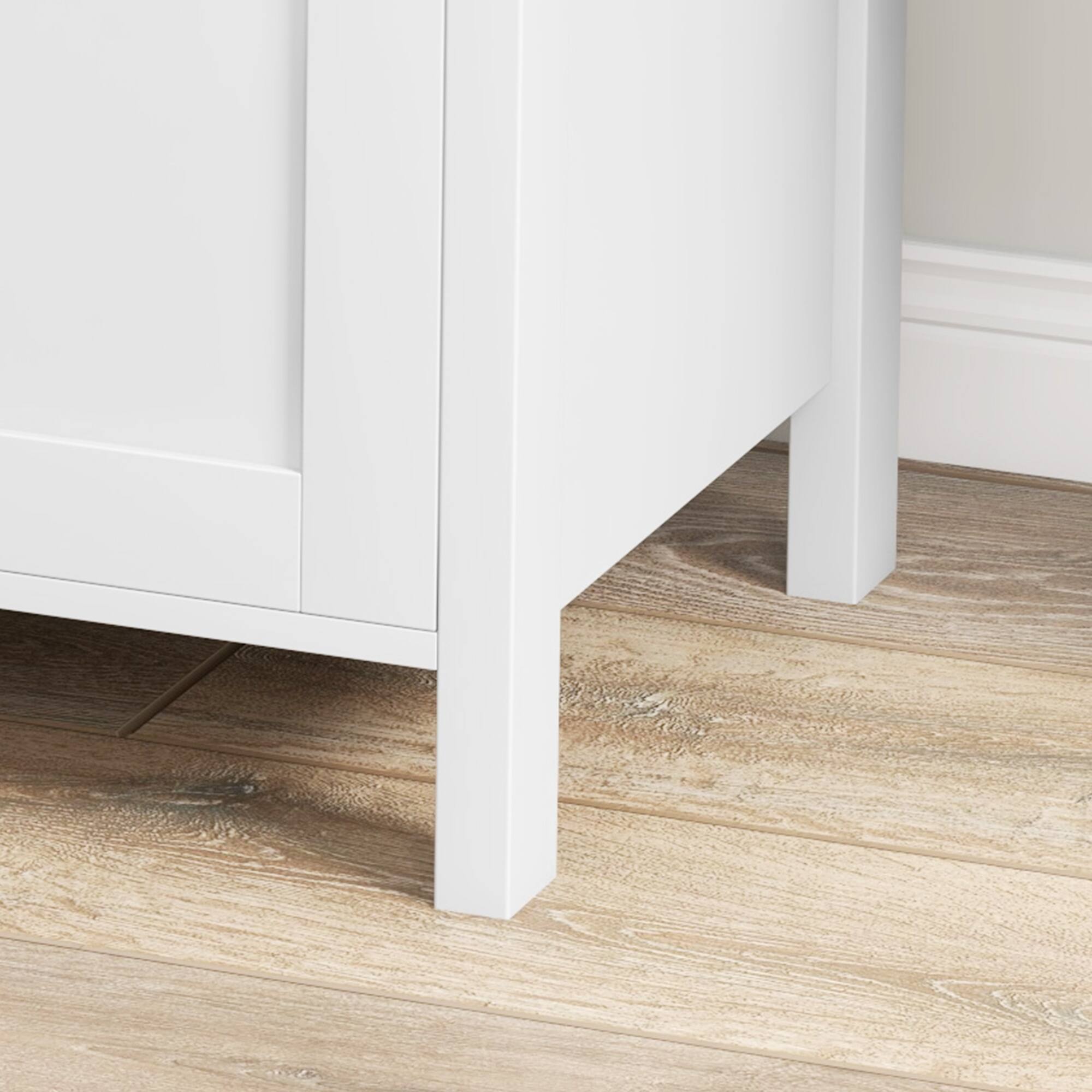 Alt View 8. Homcom - File Cabinet, 2 Drawer Filing Cabinet with Adjustable Hanging Bar for Letter - White.
