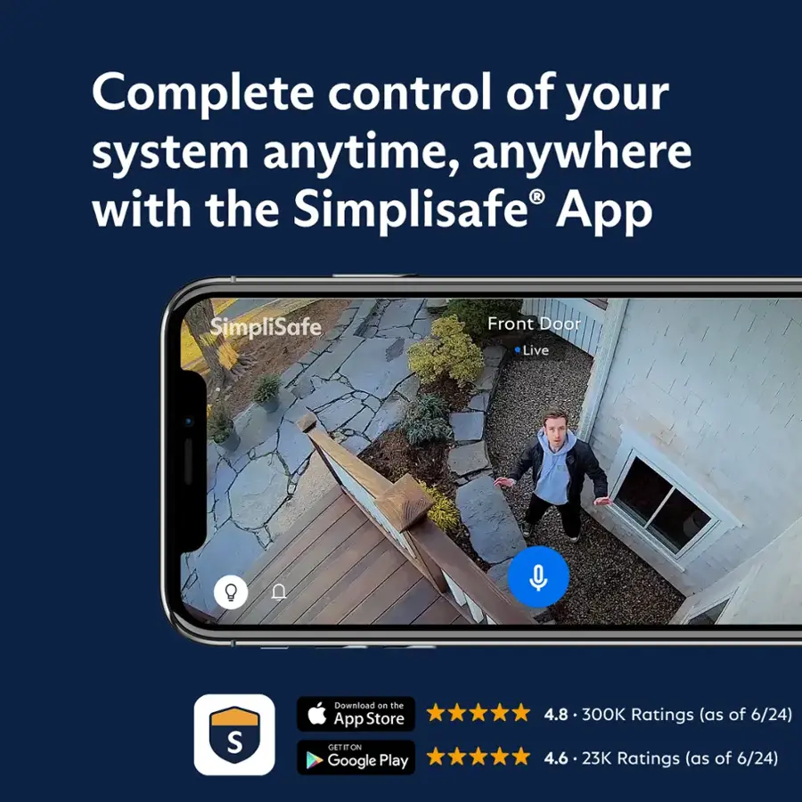 SimpliSafe 8pc Outdoor Home Security System White KT075-01RUS