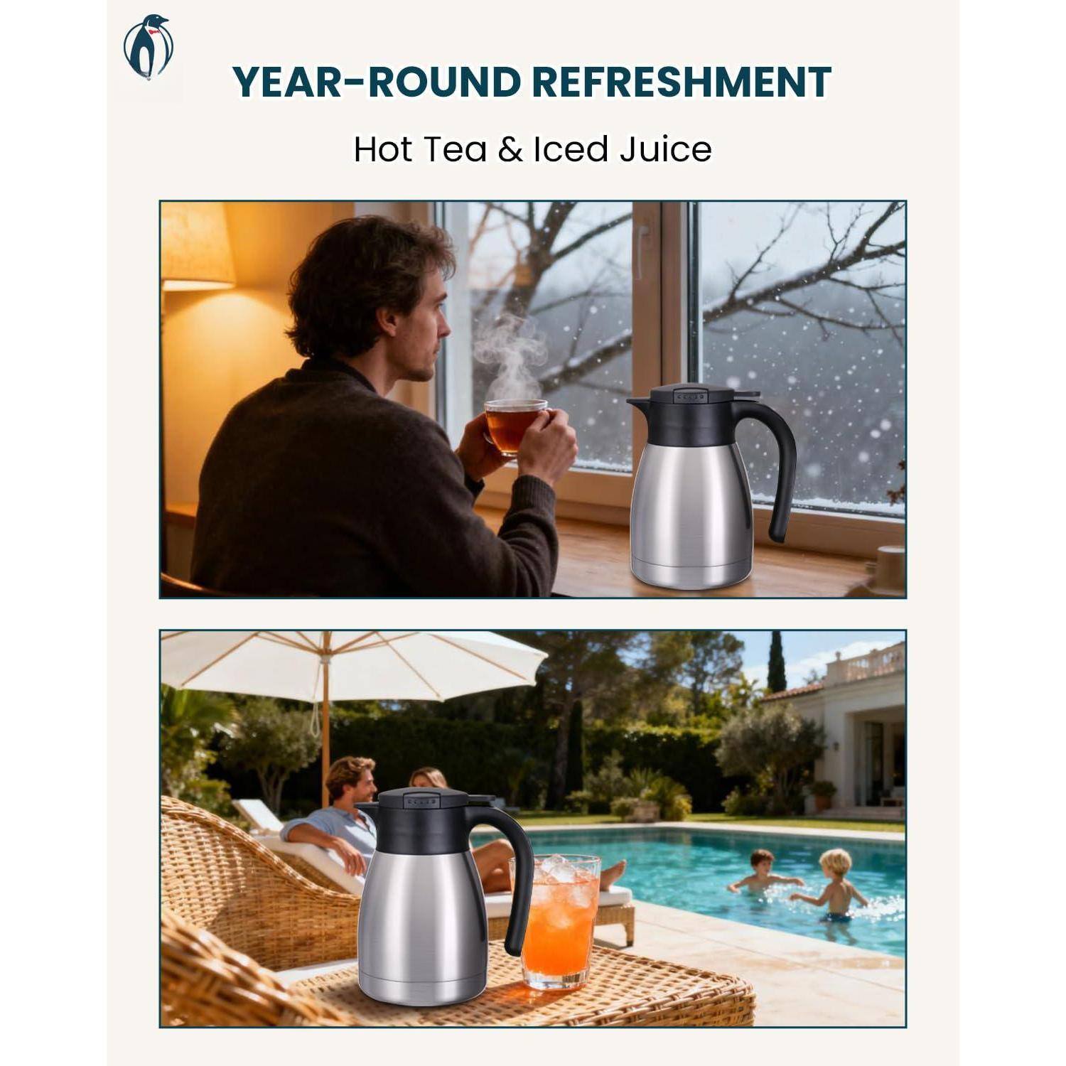 YEAR-ROUND REFRESHMENT  
Hot Tea & Iced Juice