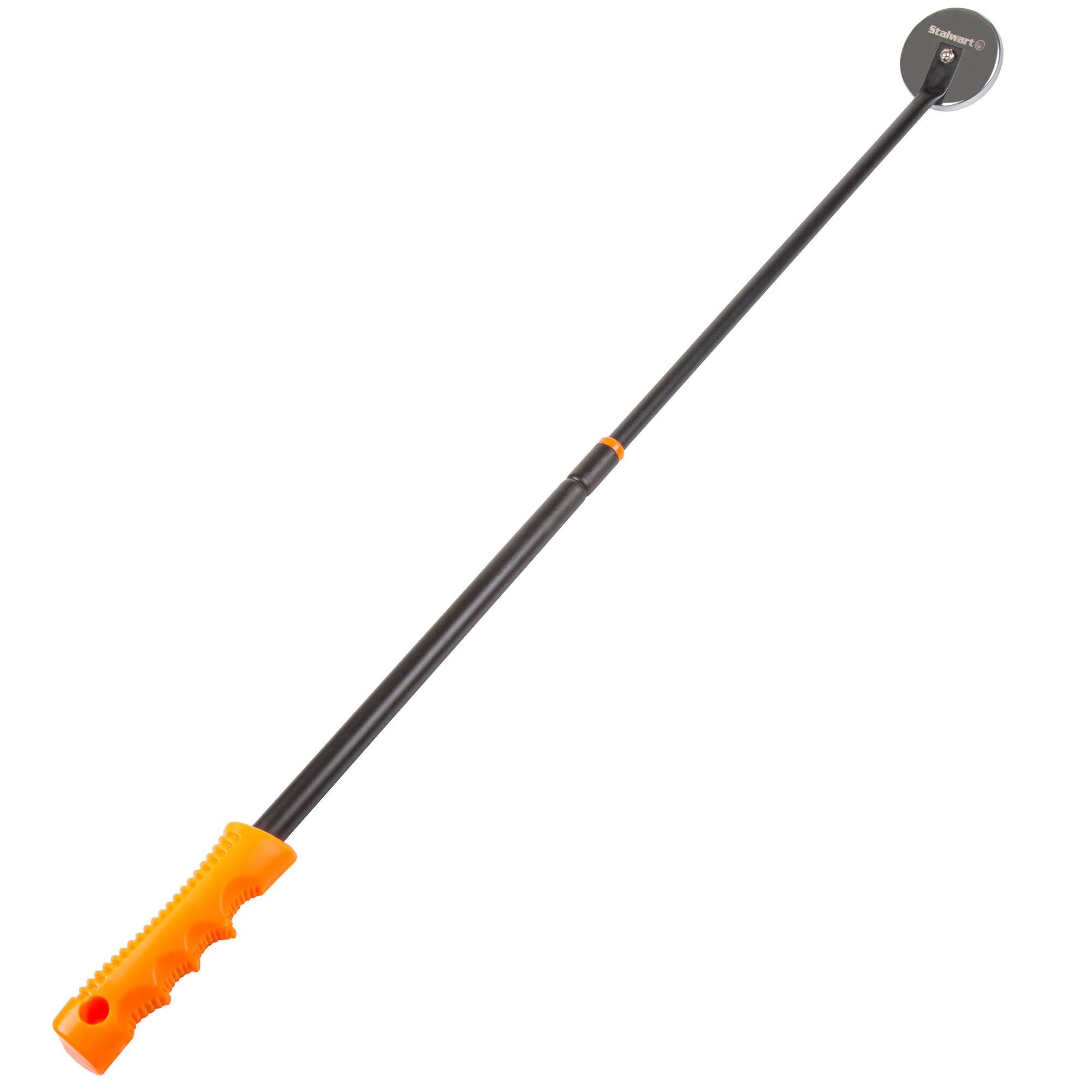 Angle. Stalwart - Telescoping Magnetic Pickup Tool - Orange.