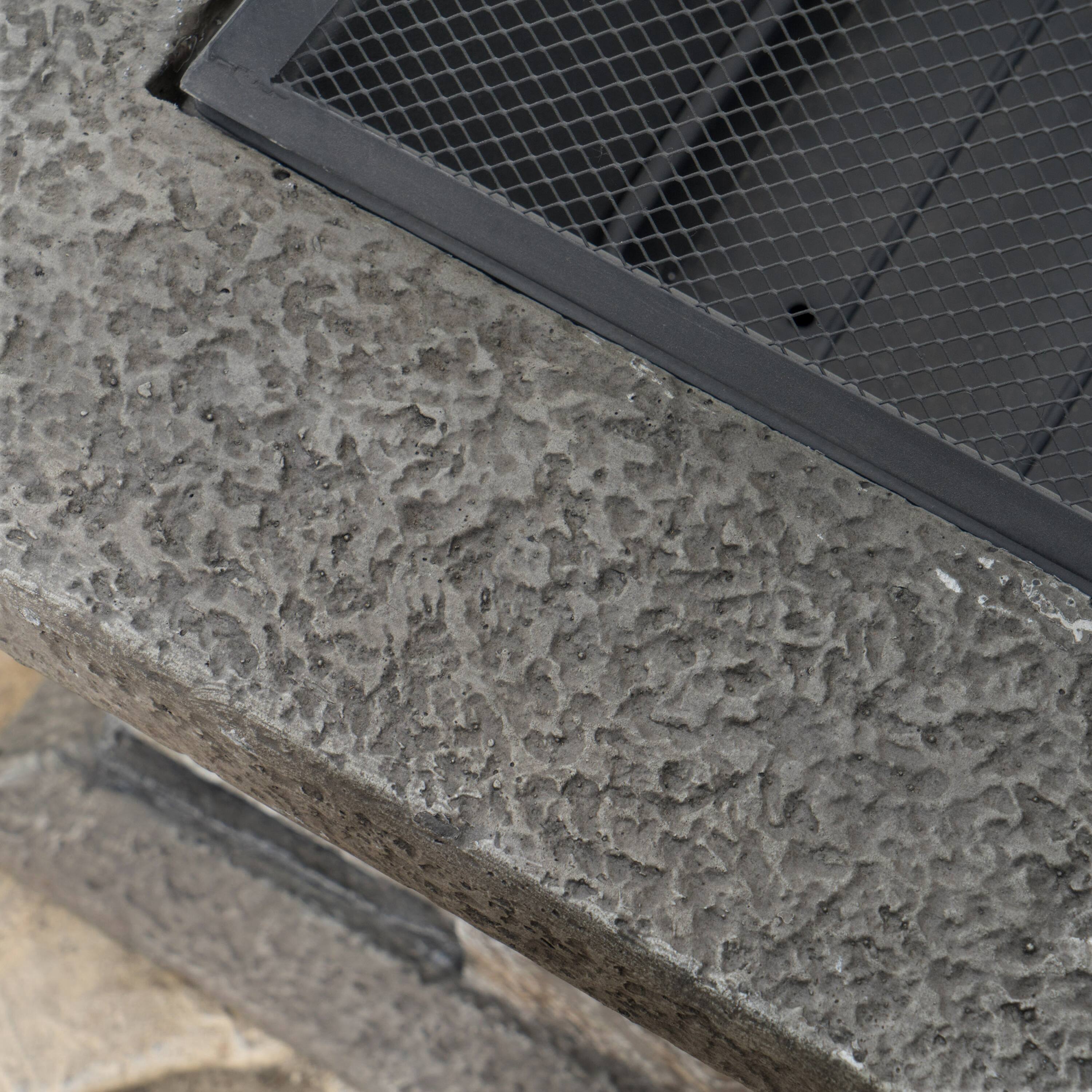 Alt View 4. Mondawe - 28" Square MgO Fire Pit - Gray.