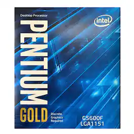 Intel - BX80684G5600F Pentium Gold G5600F Dual-Core, 4-Thread, 3.9 GHz LGA 1151 54W Desktop CPU