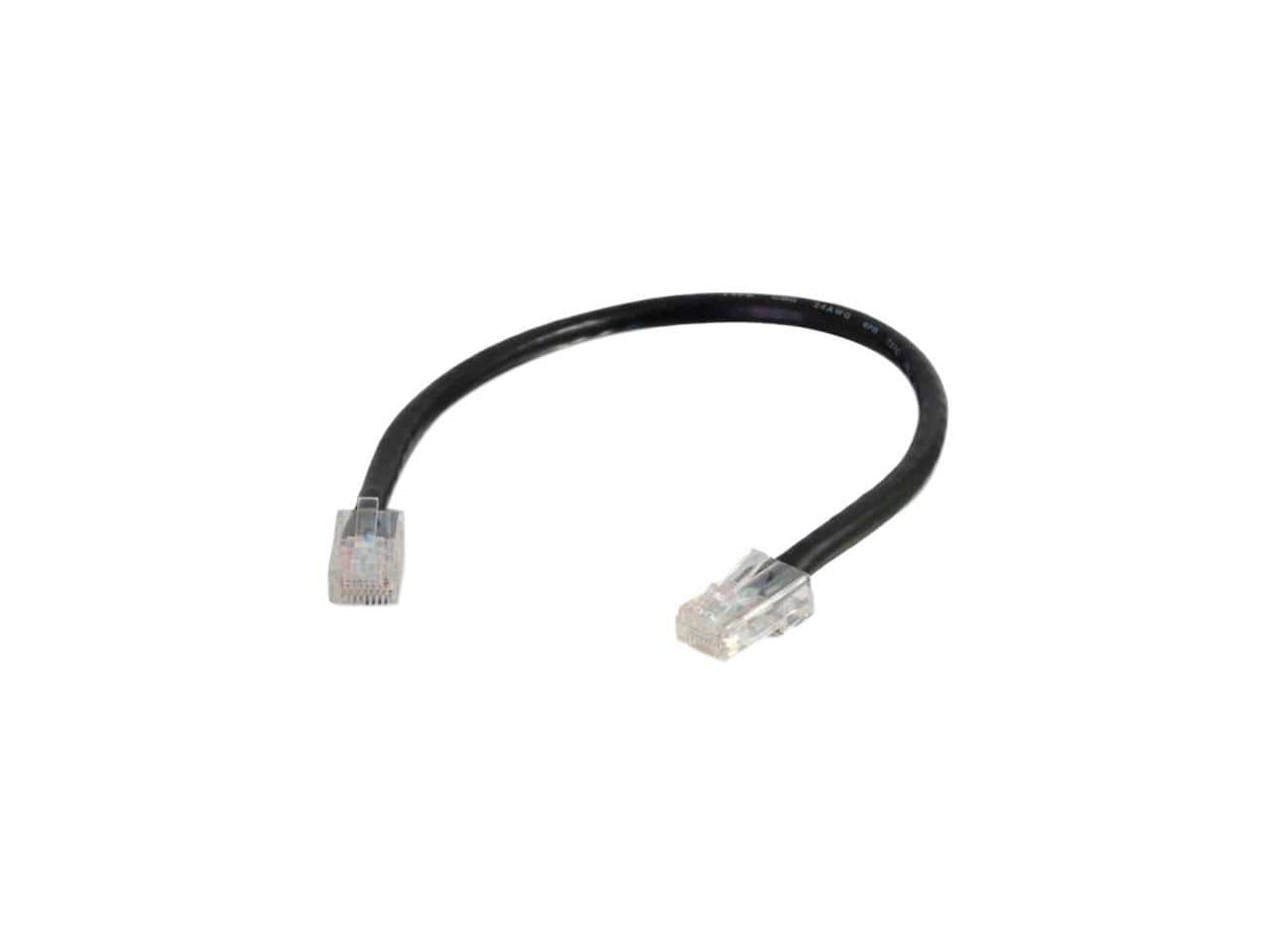 Cables to Go- C2G 04107 Cat6 Cable- Non-Booted Unshielded Ethernet Network Patch Cable, Black (2 Feet, 0.60 Meters)