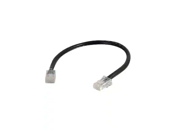 Front. Cables to Go - C2G 04107 Cat6 Cable - Non-Booted Unshielded Ethernet Network Patch Cable, Black (2 Feet, 0.60 Meters).