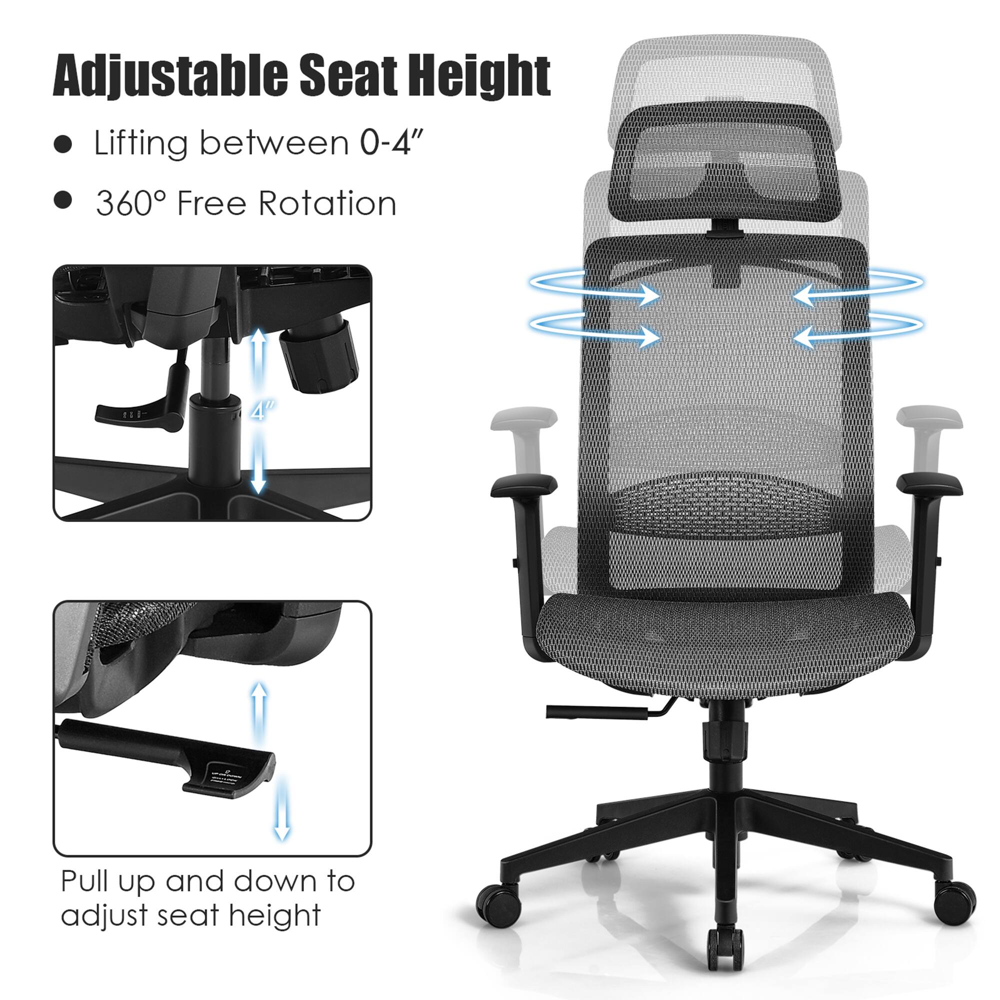 Adjustable Seat Height

Lifting between 0-4"

360° Free Rotation

Pull up and down to adjust seat height
