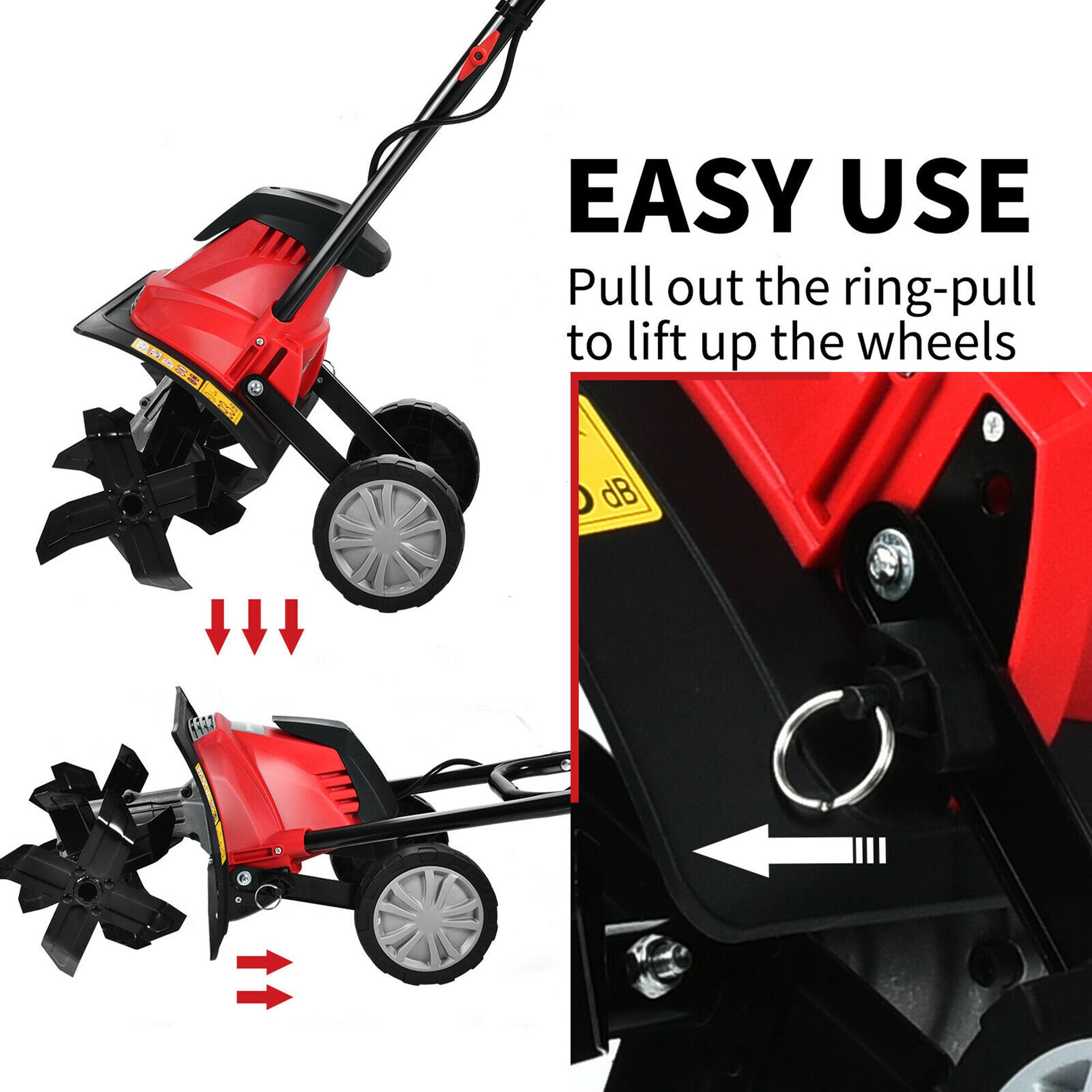 RS 12 EASY USE  
Pull out the ring-pull to lift up the wheels  
dB - 11