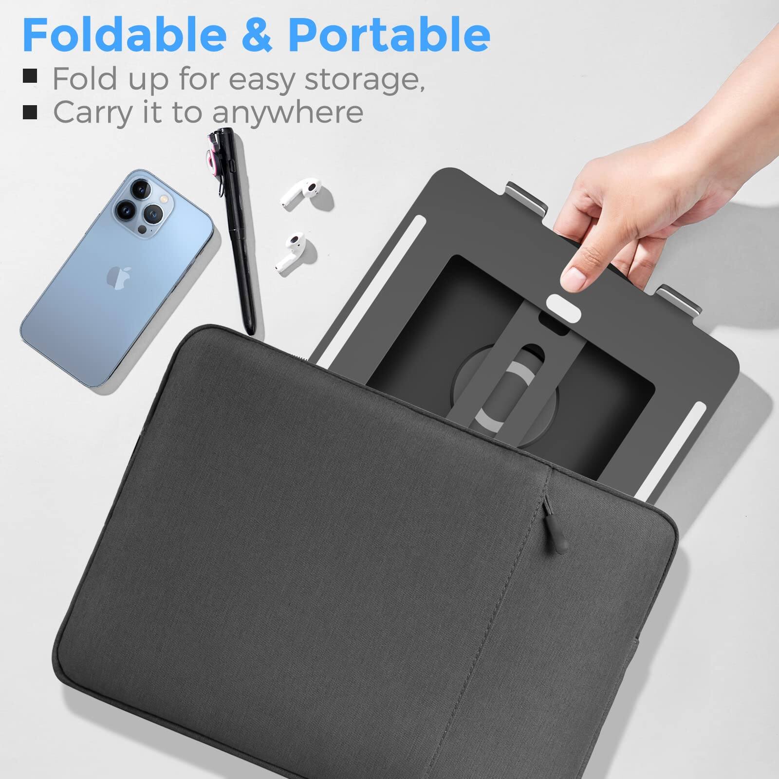 Foldable & Portable  
- Fold up for easy storage.  
- Carry it to anywhere