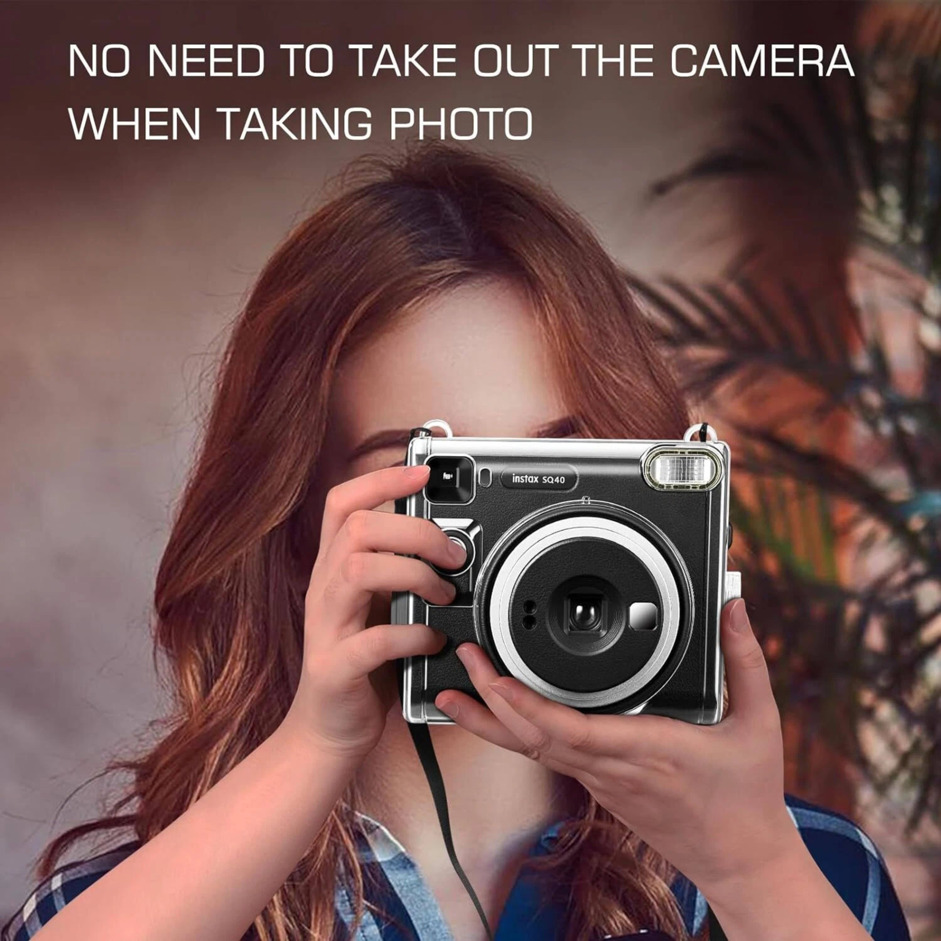 NO NEED TO TAKE OUT THE CAMERA WHEN TAKING PHOTO  
instax SQ40