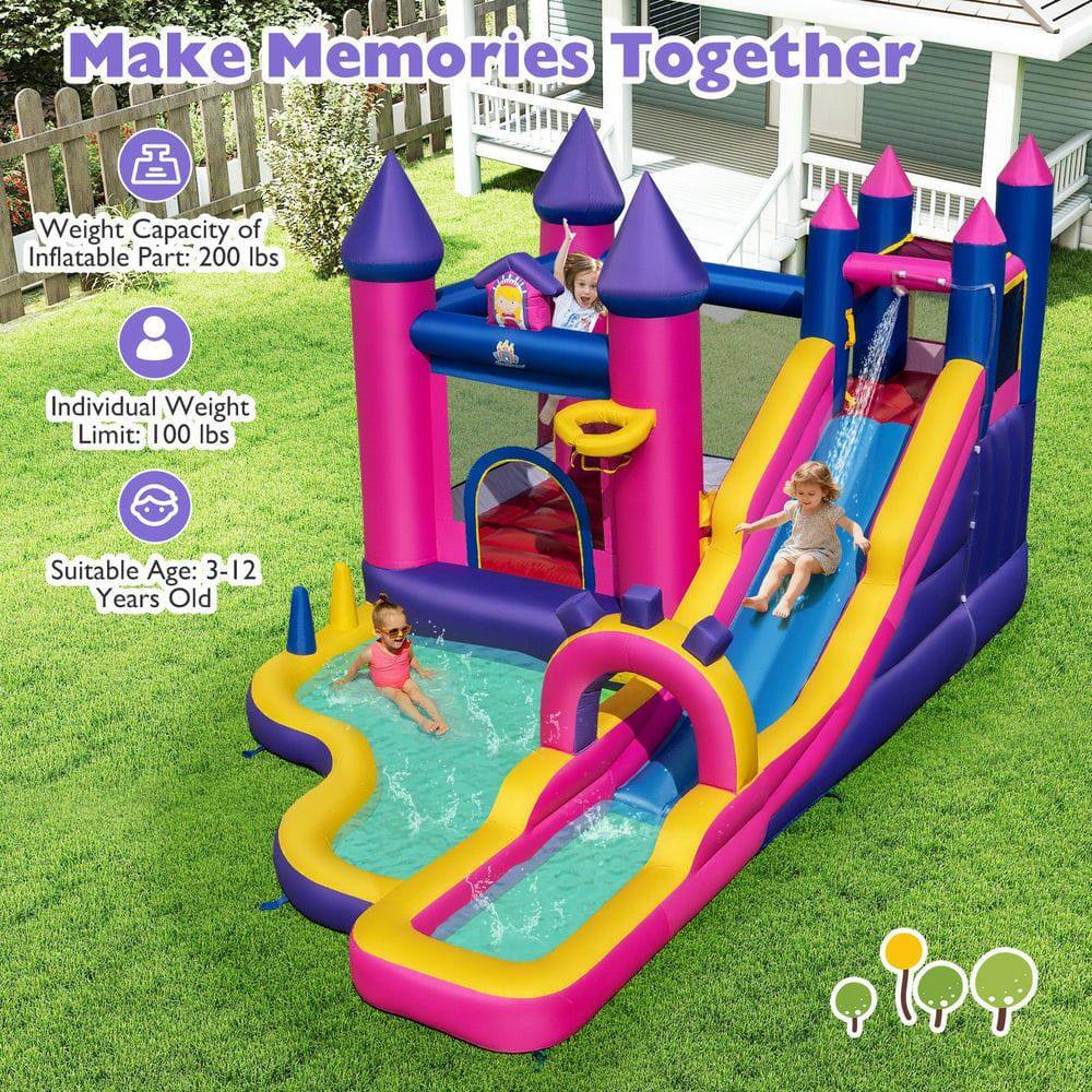 Make Memories Together

Weight Capacity of Inflatable Part: 200 lbs

Individual Weight Limit: 100 lbs

Suitable Age: 3-12 Years Old