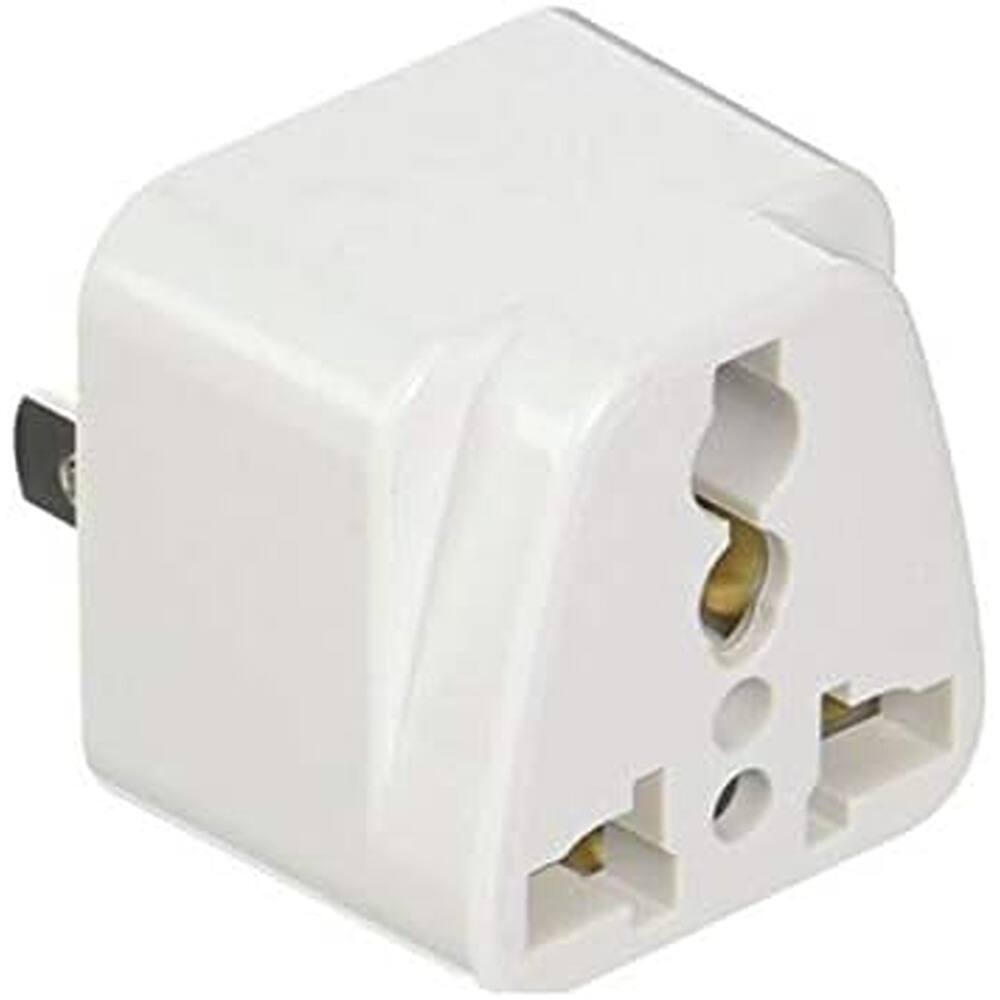 Angle. Schertz - Universal Power Adapter 2-Pack, EU/UK/CN/AU to US Wall Charger Converter - White.