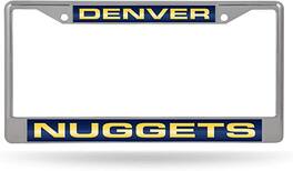 Rico Industries - Denver Nuggets NBA Chrome Metal Laser Cut License Plate Frame - Multi
