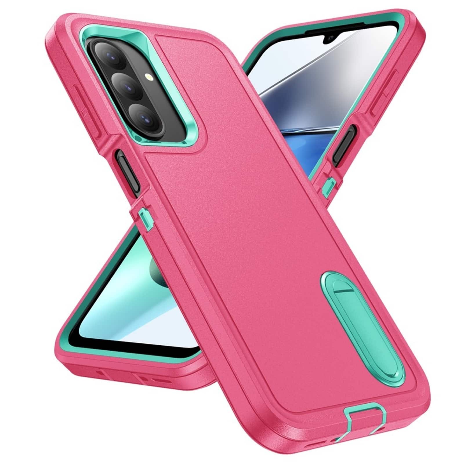 UUCOVER - Rugged Protective Case for Samsung Galaxy A26 5G with Built in Kickstand, Shockproof Drop-Proof Dual Layer Armor Cover - Rose-red+Green price history on PriceWatchPro
