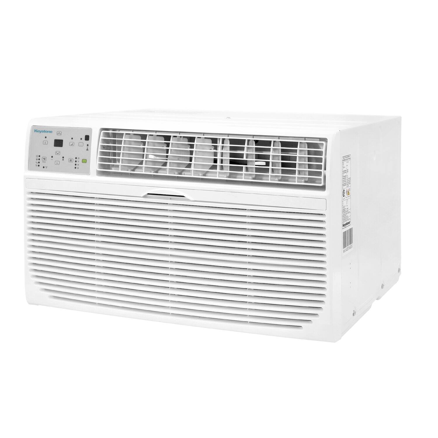 Alt View 13. Keystone - 12,000 BTU 550 Sq. Ft.  230V Through-the-Wall Air Conditioner with 10,600 BTU Supplemental Heat Function - White.