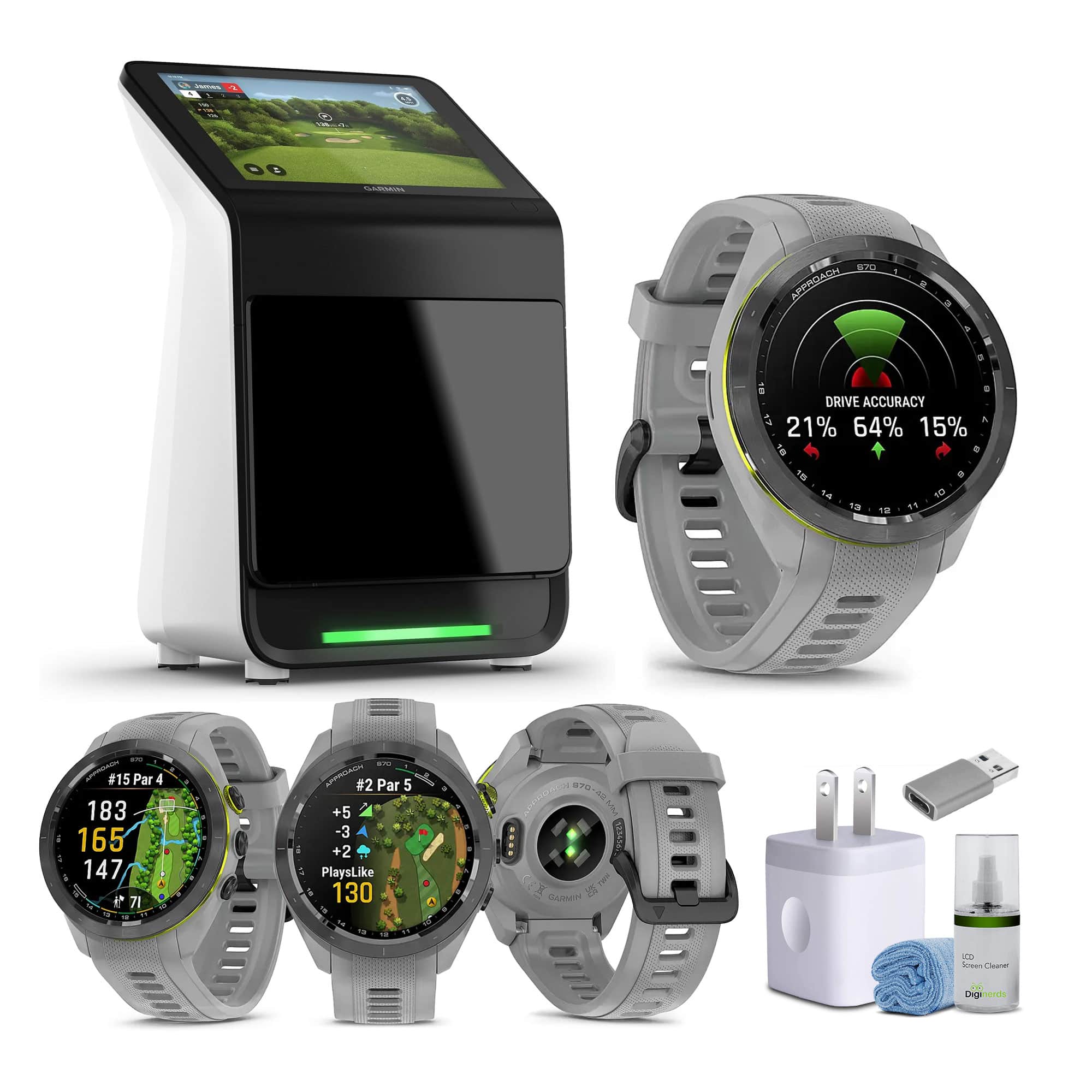 Garmin - Approach R50 Premium Golf Launch Monitor and Simulator Bundle - Black