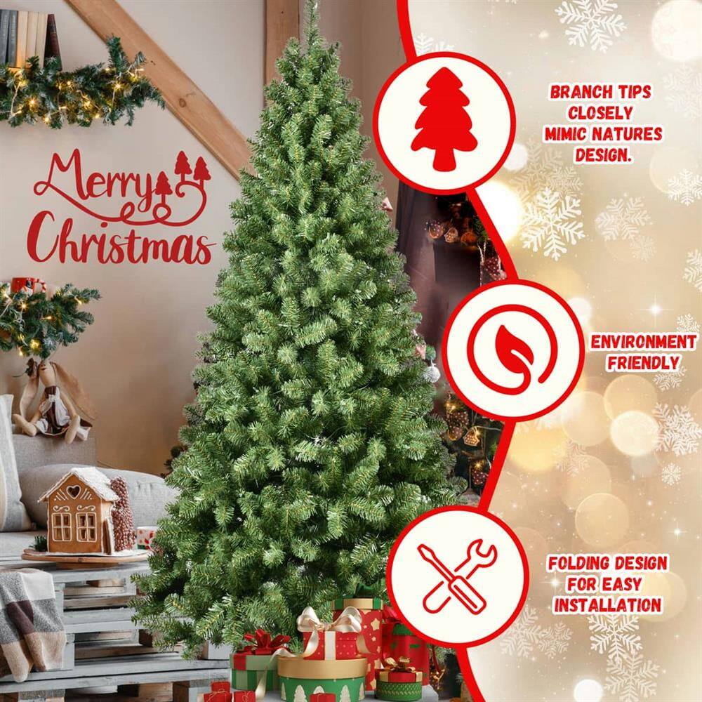 Merry Christmas

- BRANCH TIPS CLOSELY MIMIC NATURE'S DESIGN.
- ENVIRONMENT FRIENDLY
- FOLDING DESIGN FOR EASY INSTALLATION