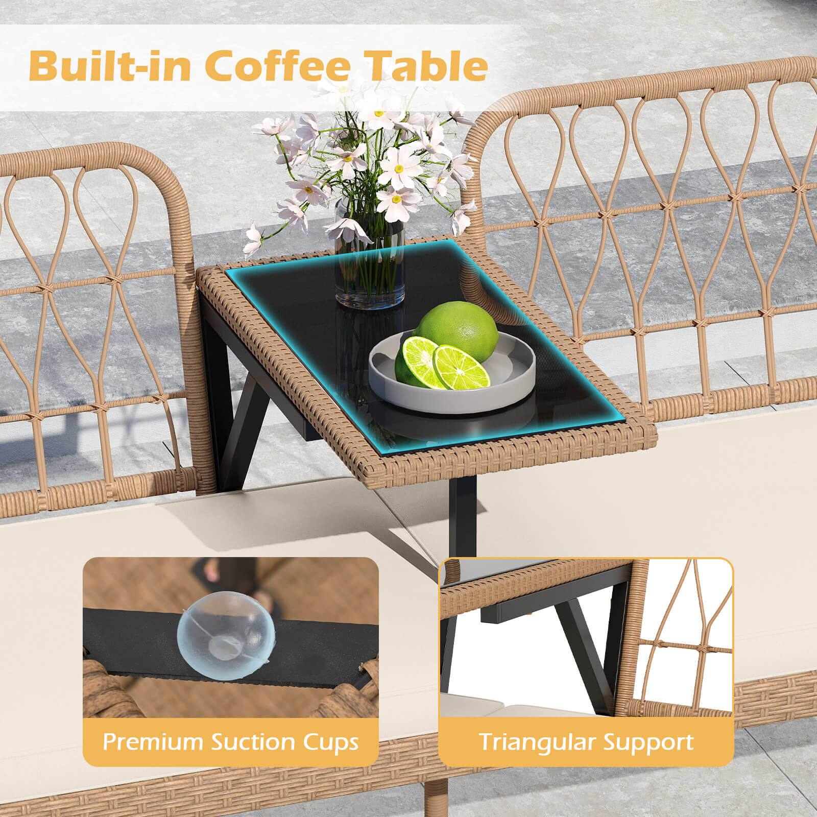 Built-in Coffee Table

Premium Suction Cups

Triangular Support