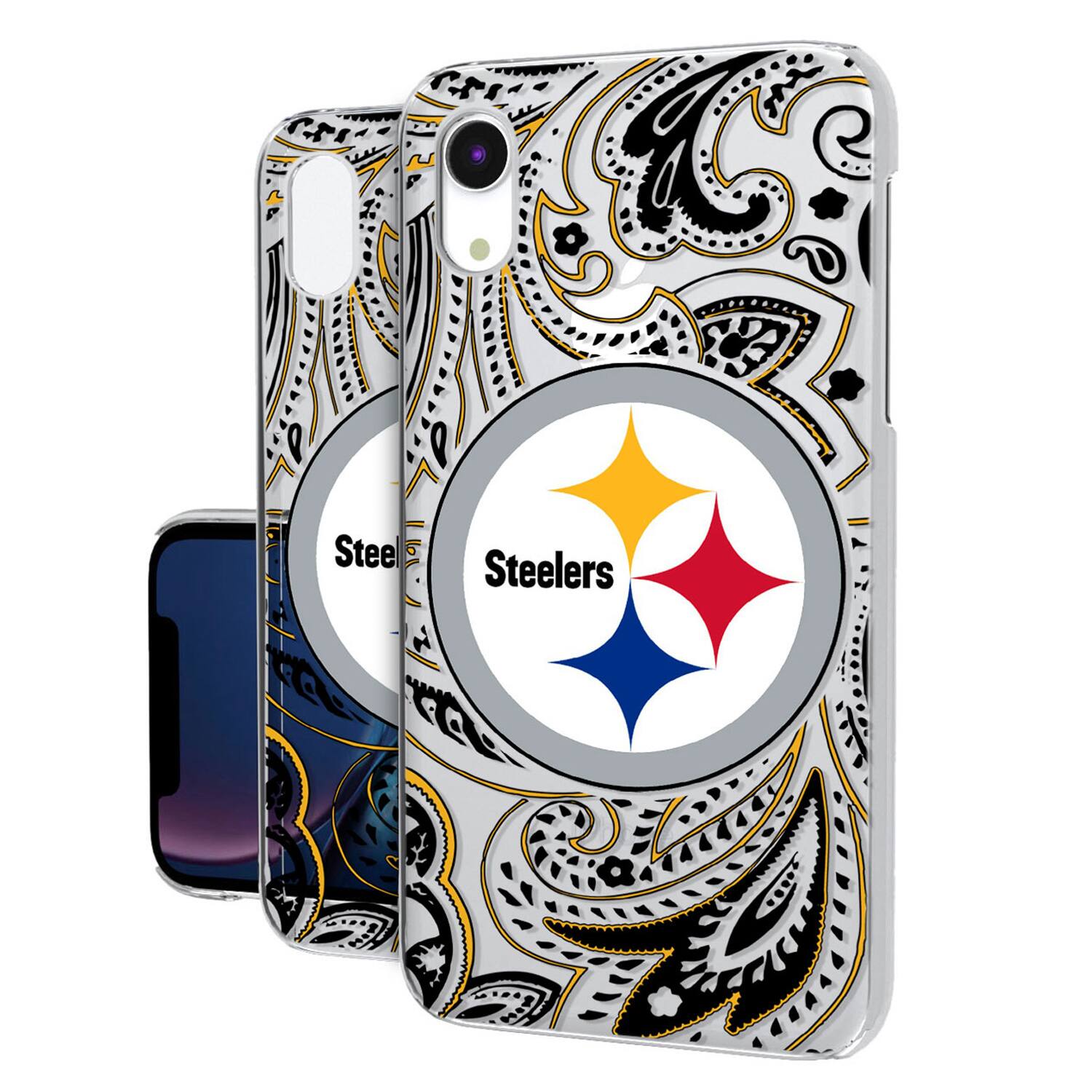 Keyscaper - NFL - Pittsburgh Steelers iPhone Clear Paisley Design Case - 14 Plus - Multicolor price history on PriceWatchPro
