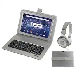 Naxa - Refurbished Excellent - 7" Tablet with Bluetooth Keyboard, Case & Headphone - Silver