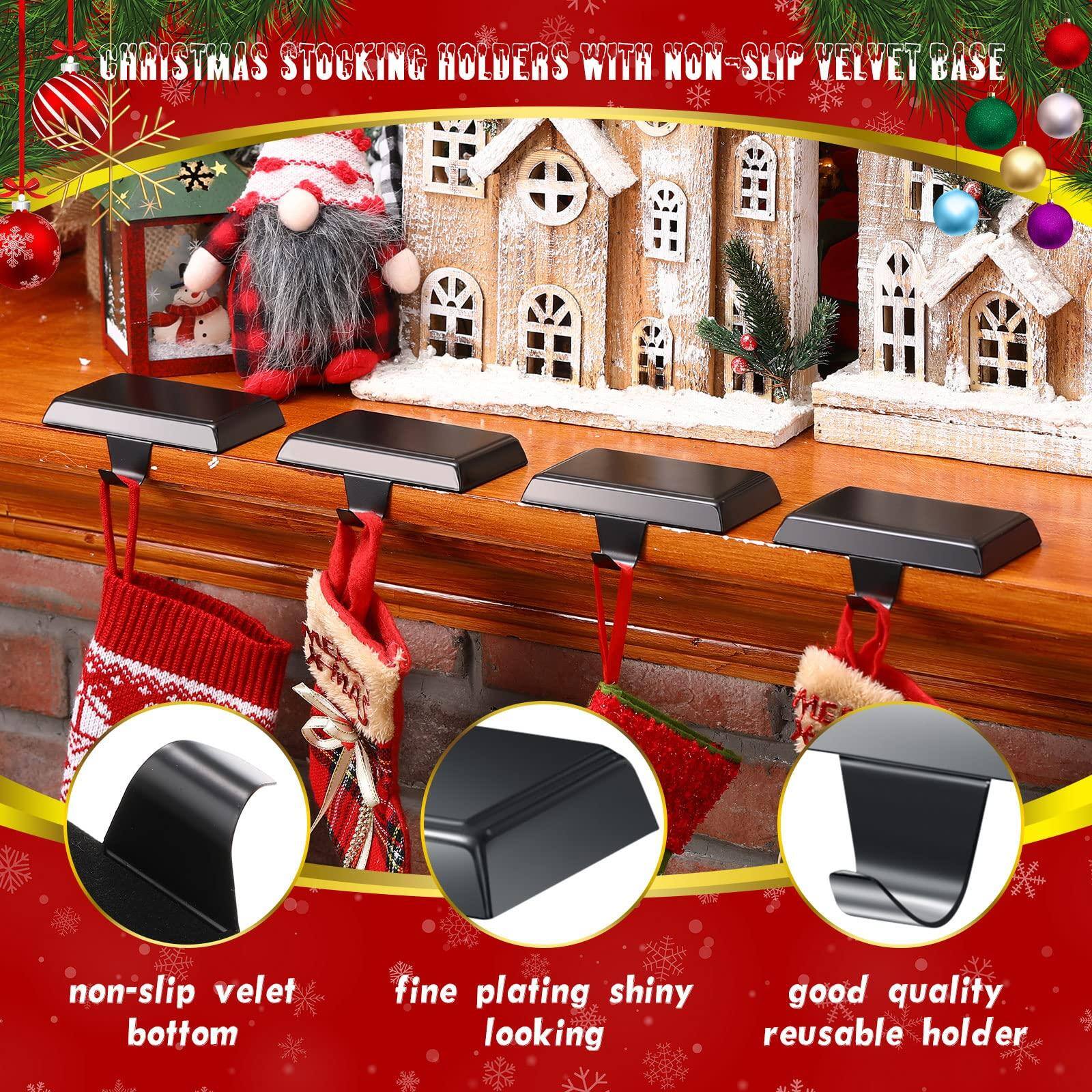 CHRISTMAS STOCKING HOLDERS WITH NON-SLIP VELVET BASE

- non-slip velvet bottom
- fine plating shiny looking
- good quality reusable holder