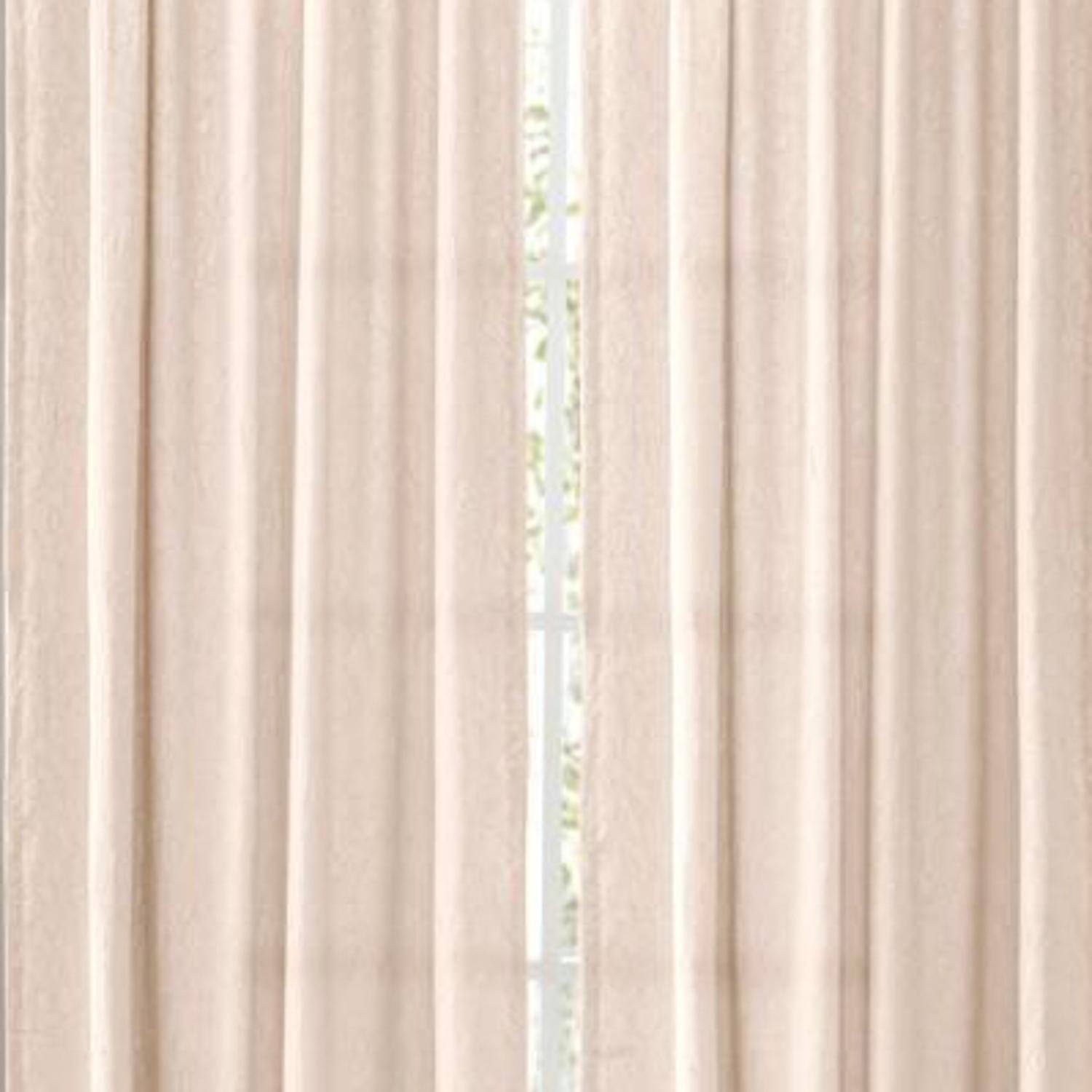 Left. Ellis Curtain - Ellis Curtain Portland Crushed Taffeta Rod Pocket Tailored Panel - 48x84" Natural - Natural.