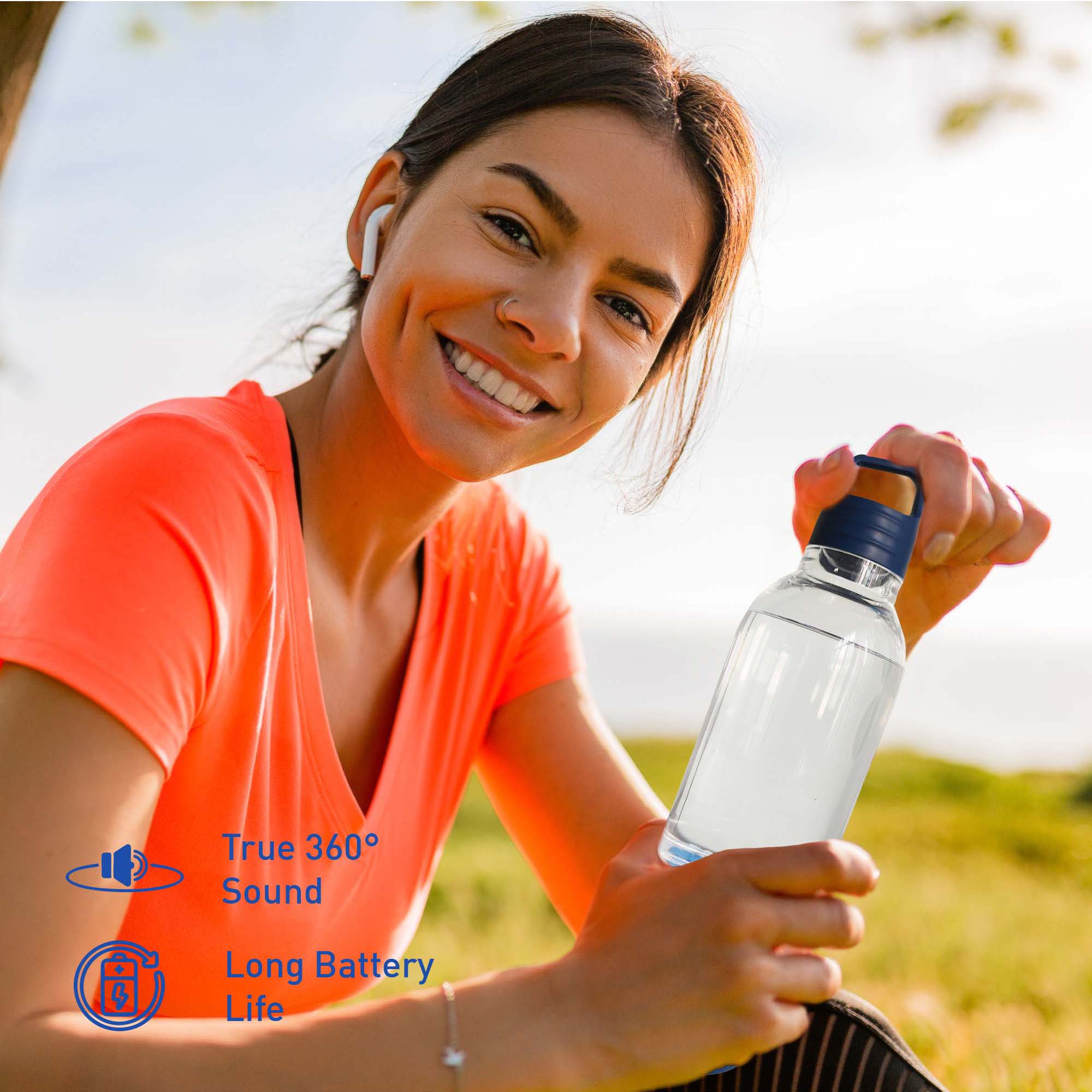 True 360° Sound  
Long Battery Life