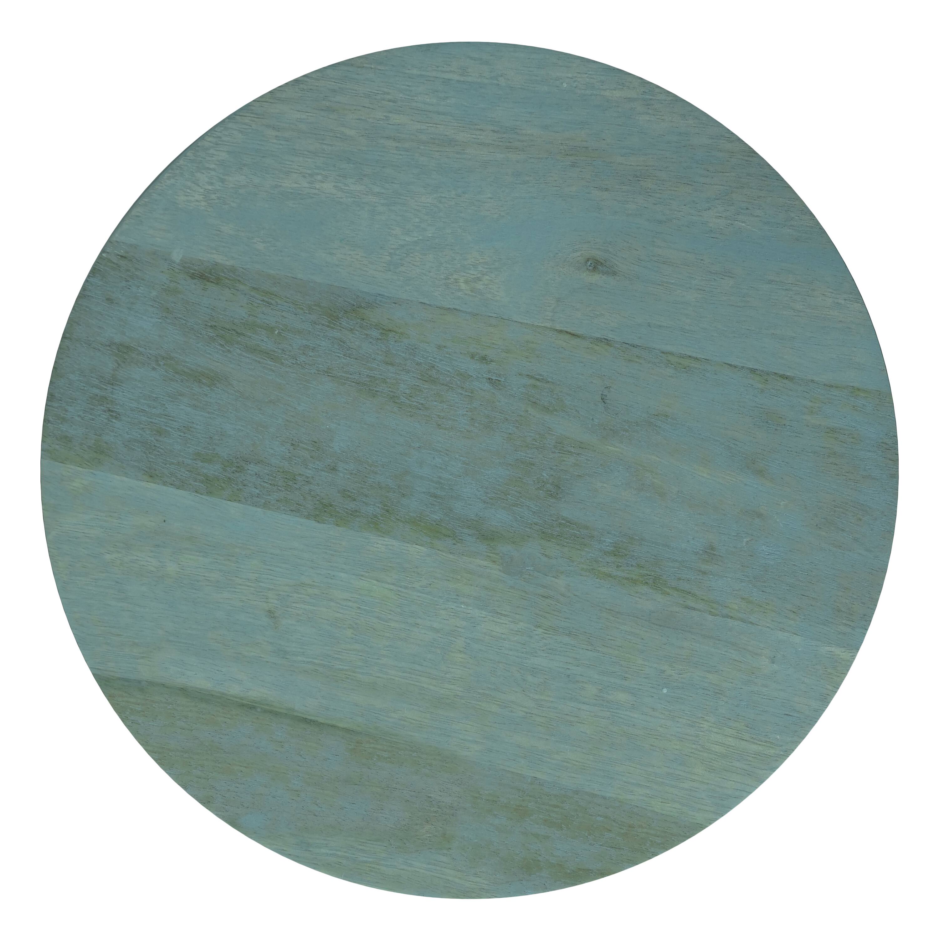Alt View 1. Simpli Home - Robbie 16 inch Wide Solid Mango Wood Accent Table in Teal Wash - Teal Wash.