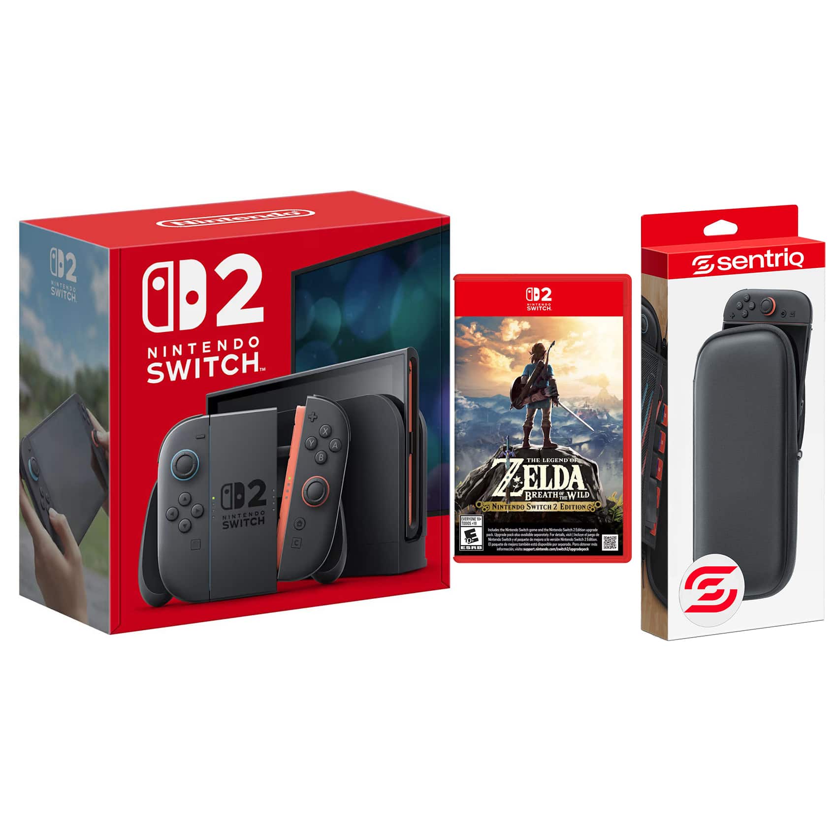 Switch 2 Console with Legend of Zelda Breath of the Wild and Protective Case Bundle - Nintendo Switch 2