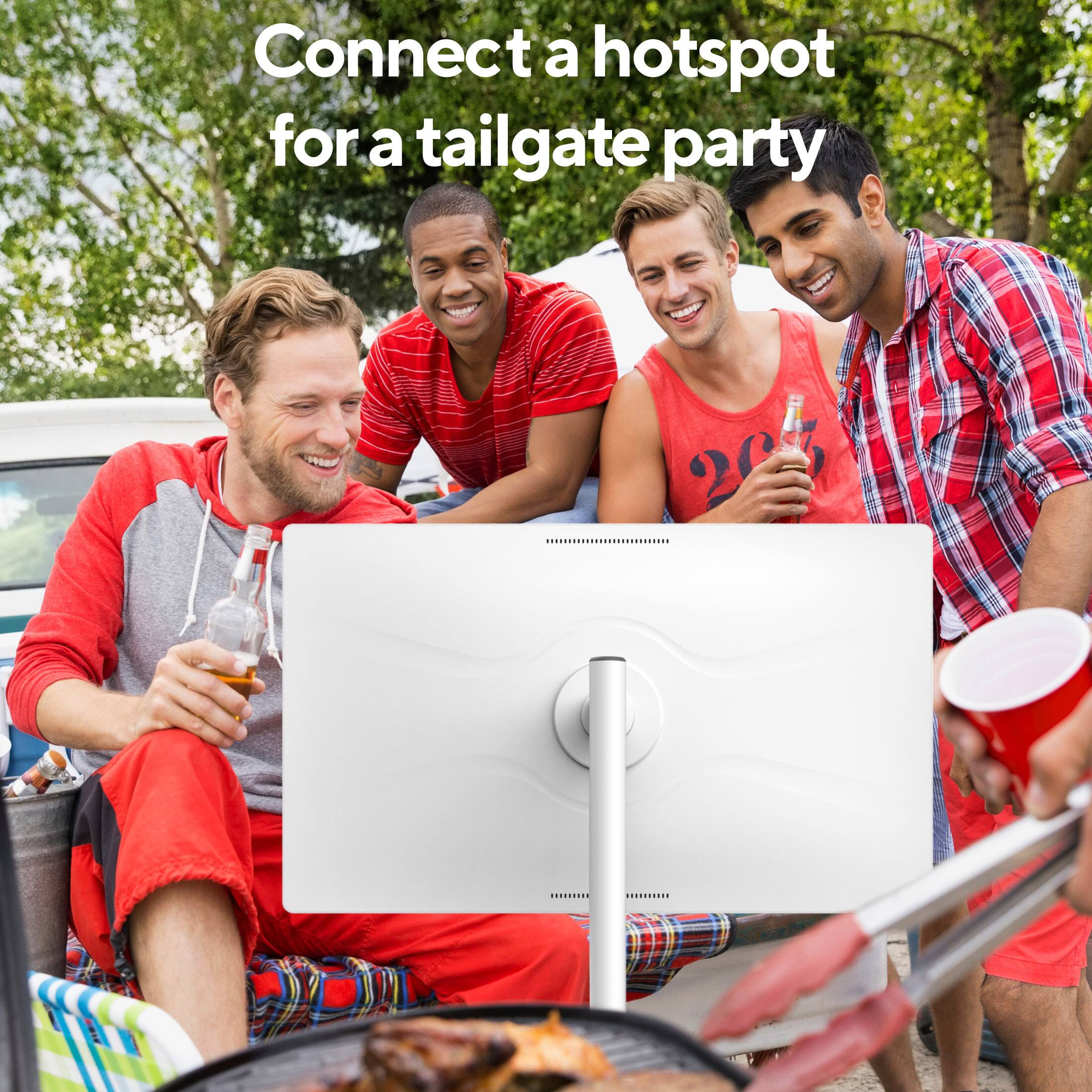 Connect a hotspot for a tailgate party.